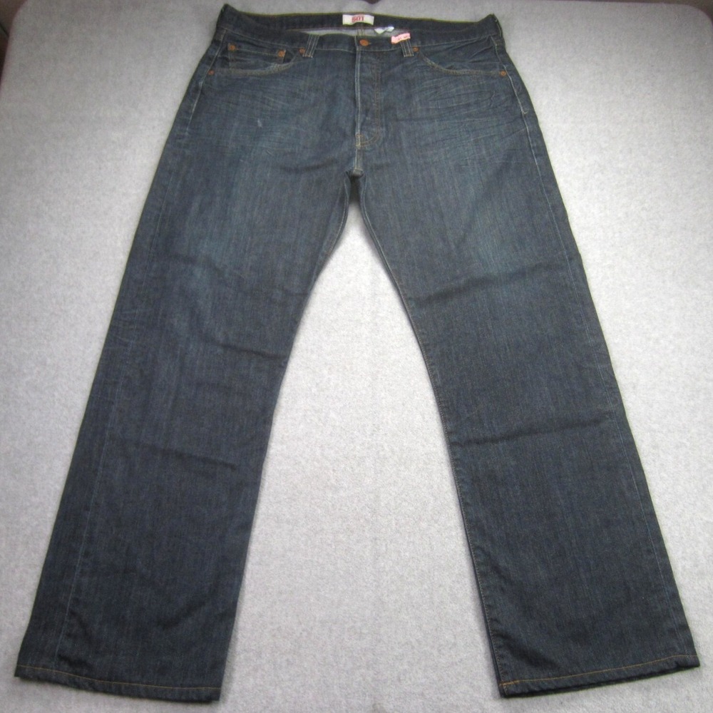 Vintage Levis 501 Mens 38x30 Jeans‎ Button Fly Straight Leg Dark Wash READ